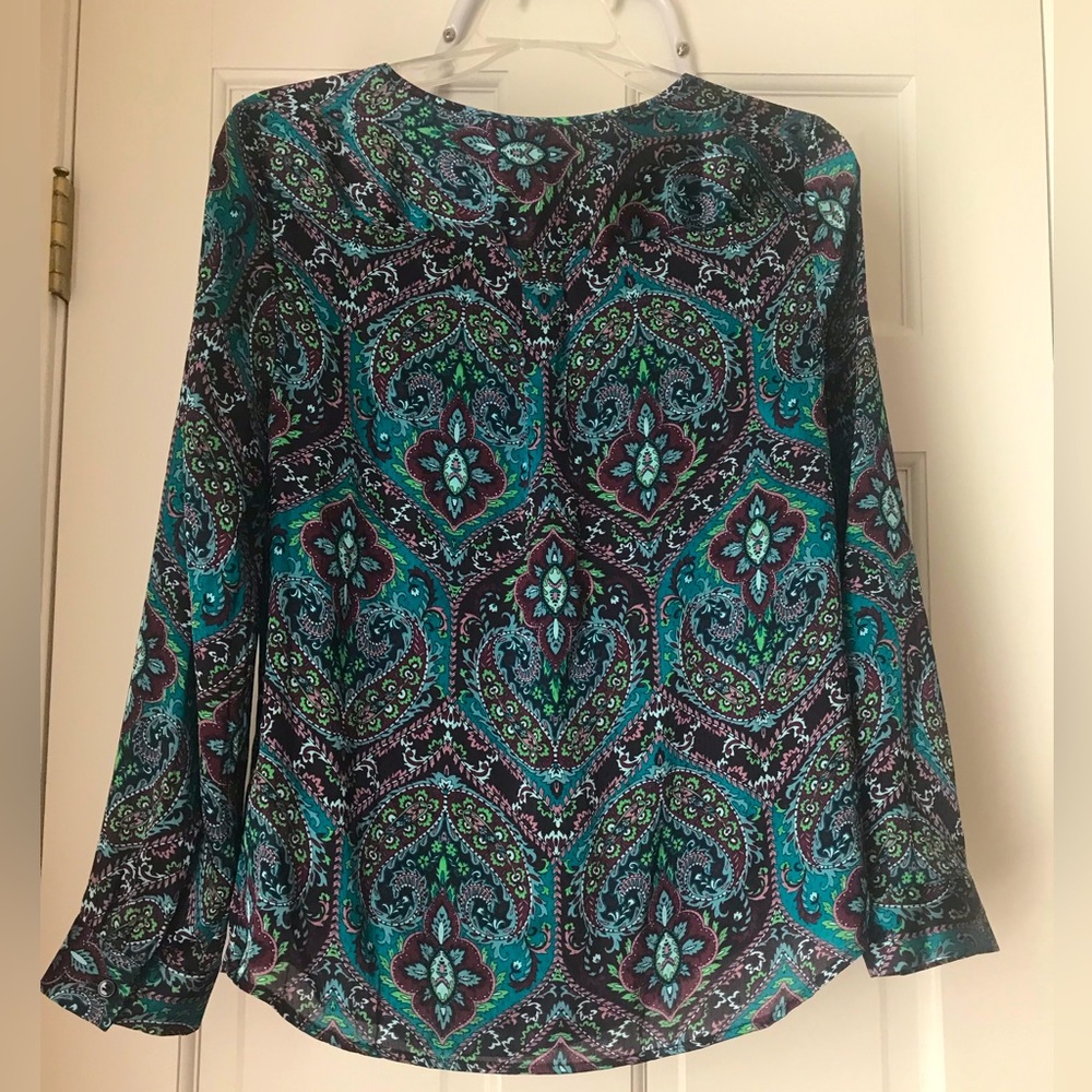 Talbots blouse.  Petite size new with tags. Pretty jewel tone colors